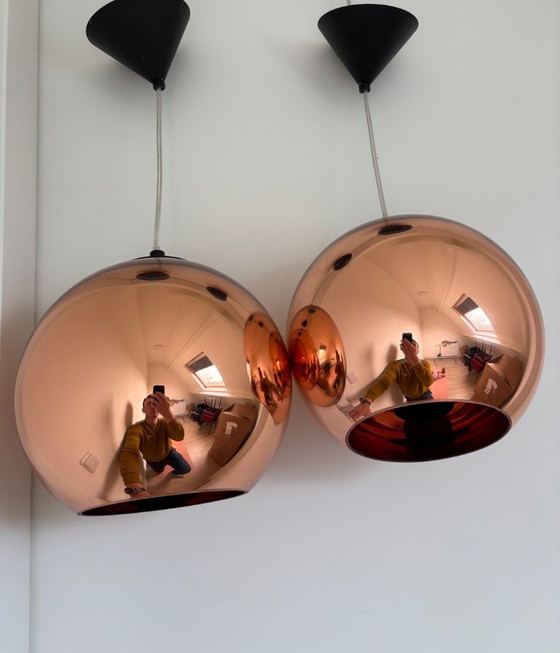 Image 1 of Twee Tom Tixon Bronze Hanglampen