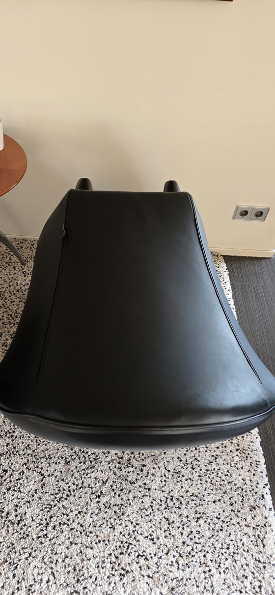 Image 1 of 2x Gerard Van Den Berg Sedeo Chaise en cuir noir Fauteuil design