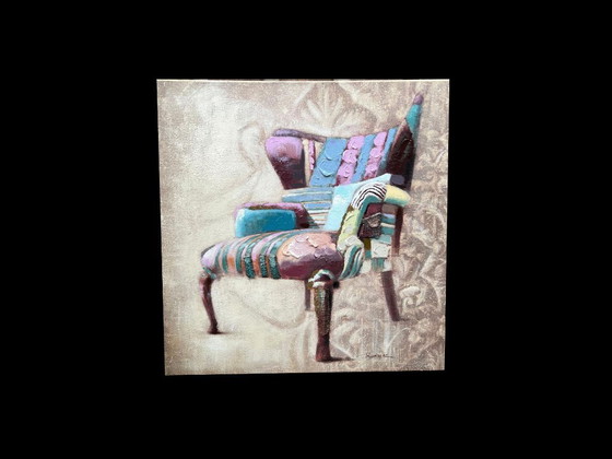 Image 1 of Dipinto unico firmato Romeck – Moderno e colorato – 80×80 cm