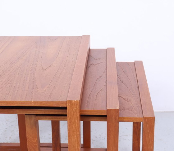 Image 1 of Tavolini impilabili in teak di design danese, anni '70