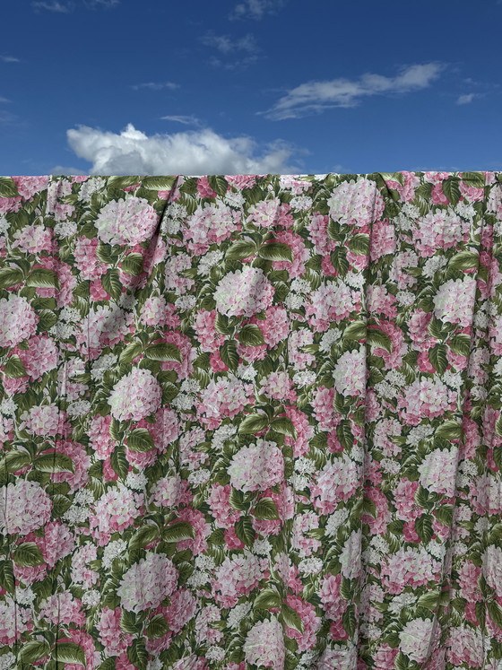 Image 1 of Vintage hydrangea curtain