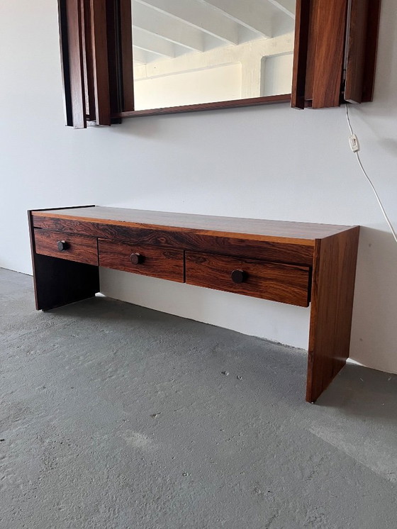 Image 1 of 1970s Mirror with Cabinet, Norway 