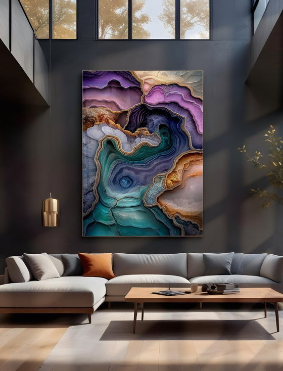 Image 1 of Acrylic Glass Artwork | 200x140 cm | Depthwave #7 (Ori, 1983)