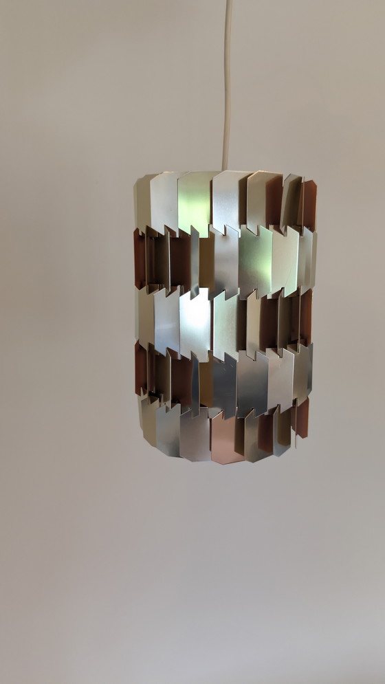 Image 1 of Lampada a sospensione Facet di Louis Weisdorf in ottone - Lyfa Danimarca, anni '60
