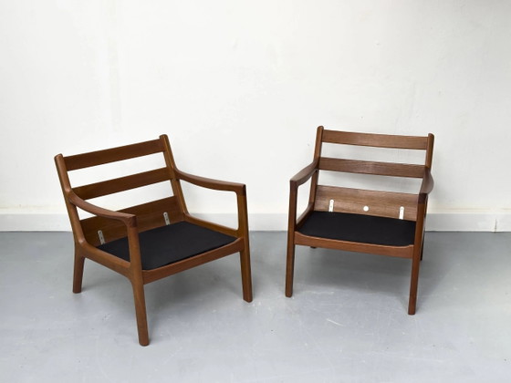 Senator Fauteuils in Teak en Wol van Ole Wanscher voor Cado, Set van 2 – Wool, Mid Century Modern (photo 2 of 25)