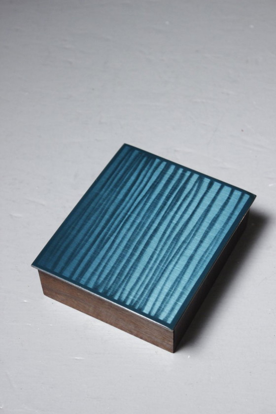 Image 1 of Teak and enameled metal box, designed by Strek Grete Prytz Kittelsen Greåker, Norway