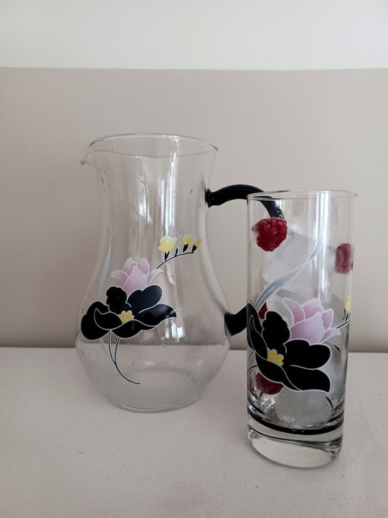 Image 1 of Luminarc Anaïs karafset. ’80 design. 6 glazen + karaf.