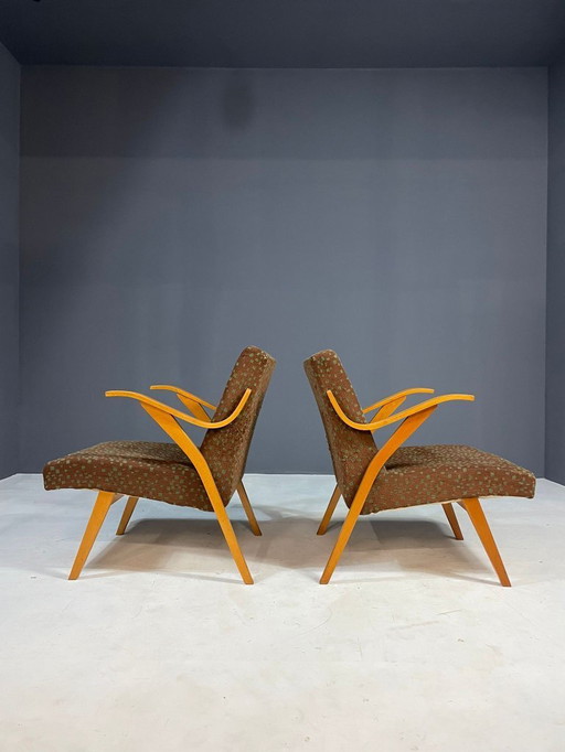 Pair of Retro Armchairs by Jitona Soběslav, Czechoslovakia, 1970s