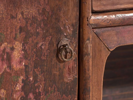 Antiker bemalter niedriger Schrank aus Kiefernholz – China, circa 1900 – Sideboard, Iron (photo 11 of 40)