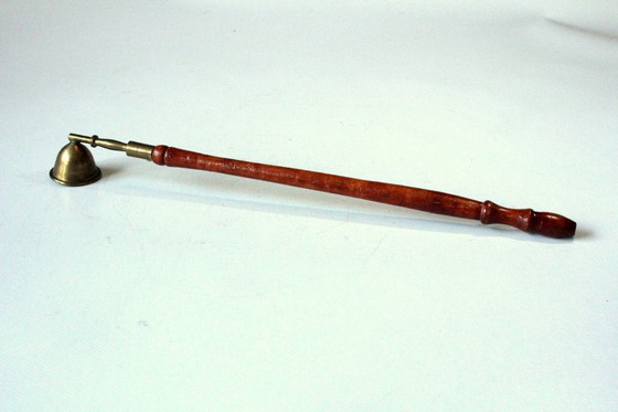 Image 1 of Candle snuffer from the 1950s, wood/brass