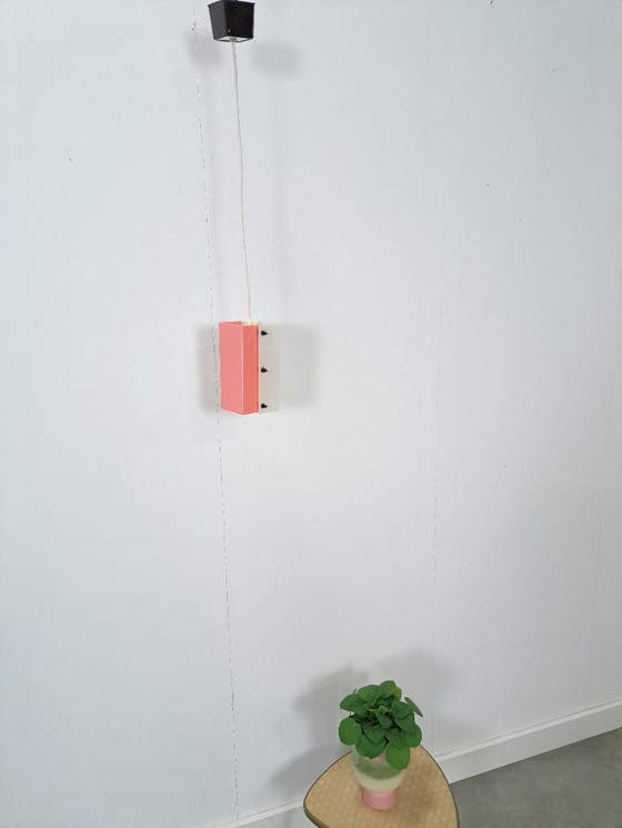 Image 1 of Space age roze met wit kunststof lamp, hanglamp