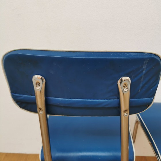 Image 1 of Sedie vintage Mid-Century in tubo cromato e similpelle, sedie da pranzo