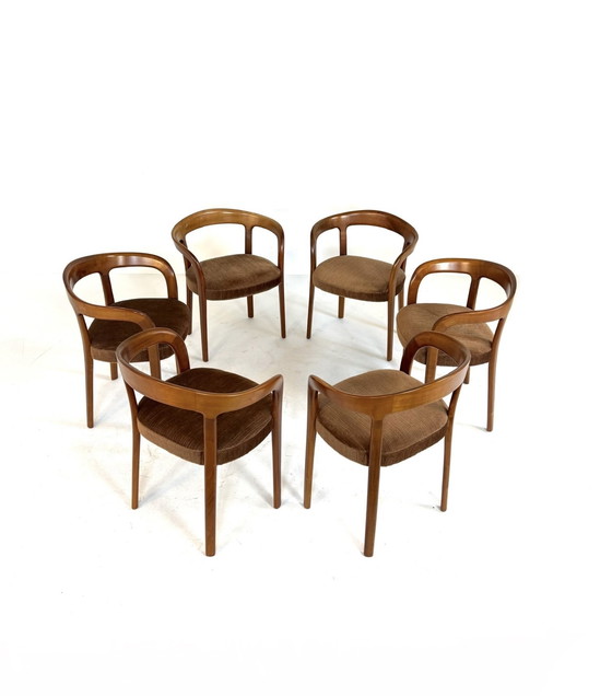 Image 1 of Set van 6 vintage eetkamerstoelen ‘60