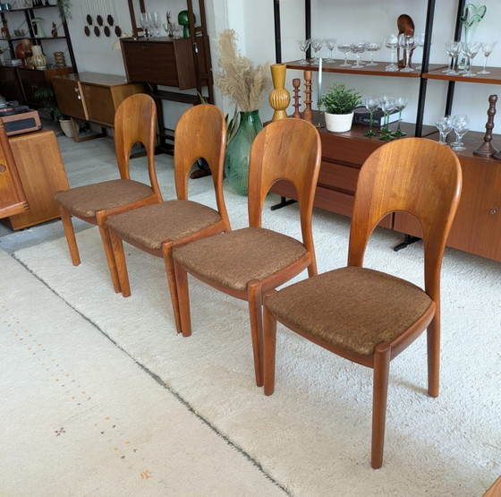 Image 1 of Vintage set of 4 Danish dining chairs, Niels Koefoed