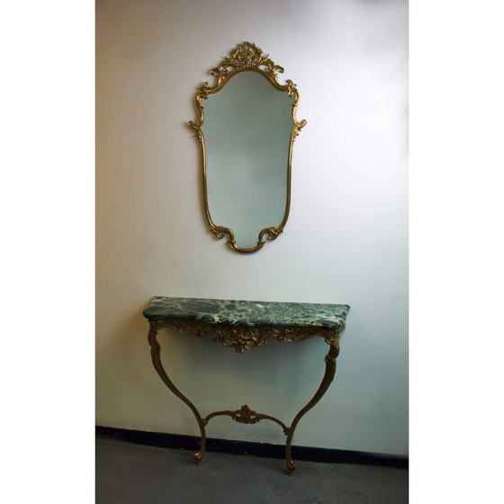 Image 1 of Vintage console with bronze mirror