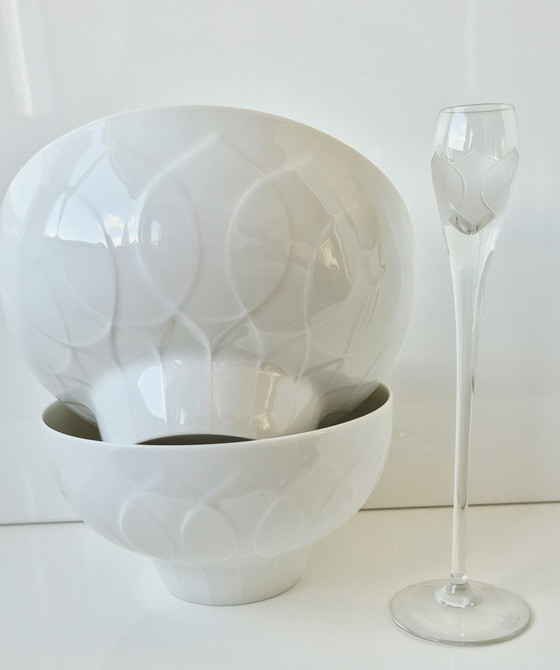 Rosenthal Lotus Trilogie 2 Bols + Bougeoir – Vaisselle, Porcelain (photo 3 of 9)