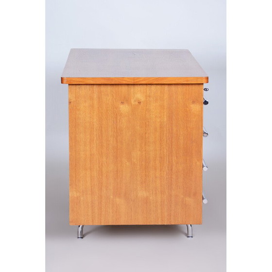 Image 1 of Vintage Bauhaus oakwood writing desk by Jindrich Halabala for Up Zavody, Czechia 1930s