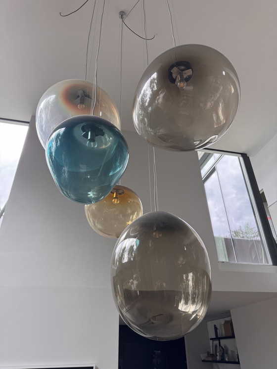 Image 1 of 4 volte lampada di design soffiata a mano