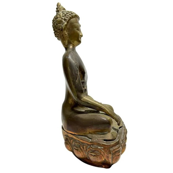 Buda principios del siglo XX bronce – Sino-Tibetano – Bhumisparsha mudra – lote 476 – Esculturas, Bronze (photo 3 of 10)