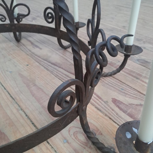 wrought iron candle chandelier