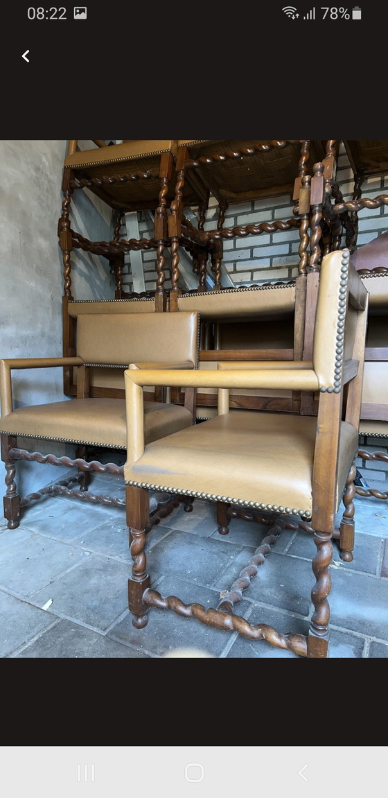 Image 1 of 14 antique twisted chairs