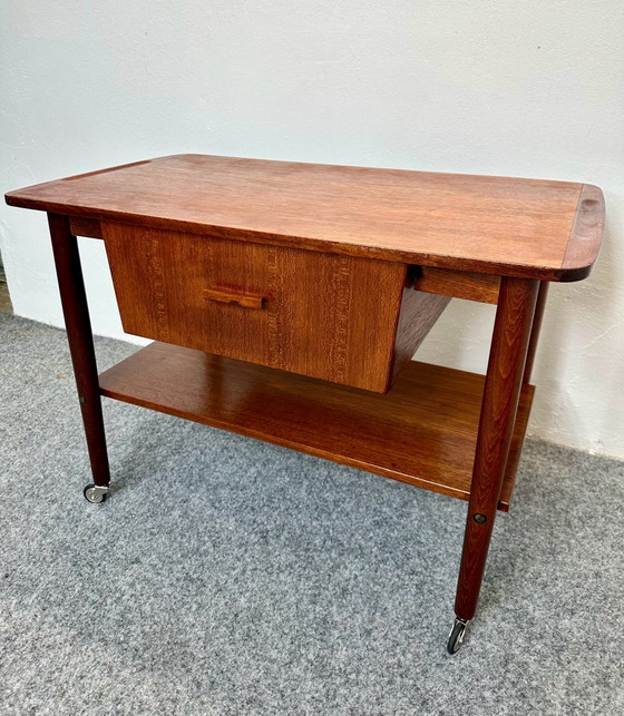 Tavolino in teak Mid Century Design danese anni '50 '60 Vintage, Tavolini, Legno, Marrone (foto 9 di 13)