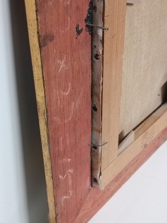 Image 1 of Oil on canvas, Michel Capron, Young Woman with a Bowl, France, circa 1950