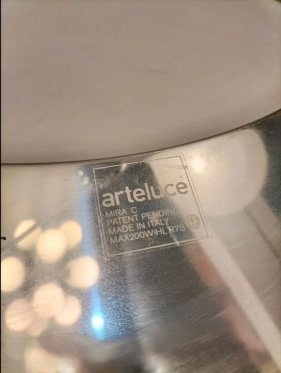 Image 1 of Arteluce Atomic Space Chrome Disk Lamp Mira 'C' by Ezio Didone