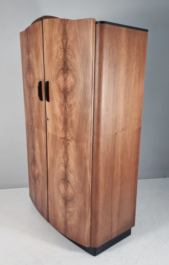 Image 1 of Art Deco Walnut Wardrobe by Jindrich Halabala, 1940s