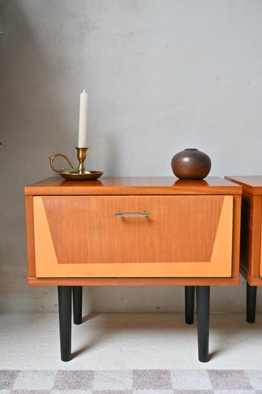 Set van 2 Nachtkastjesinn Jaren 50 Rockabilly stijl