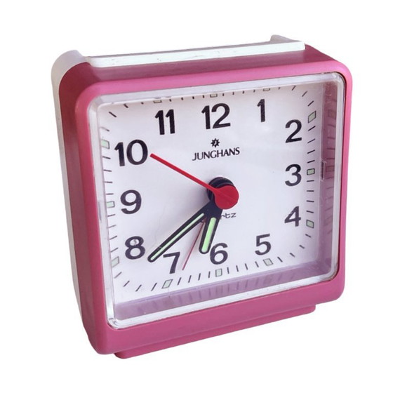 Image 1 of Modernist electric alarm clock Junghans, Germany 1980s.