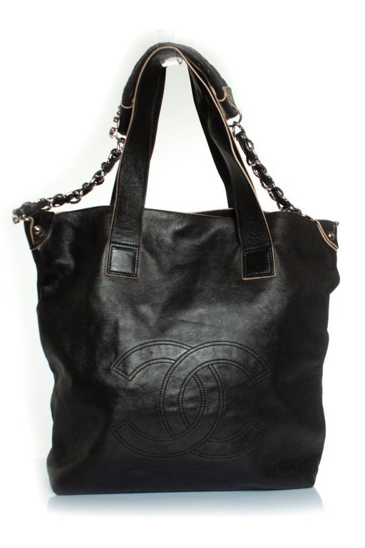 Borsa tote Chanel Deca Coco 2way in pelle nera
