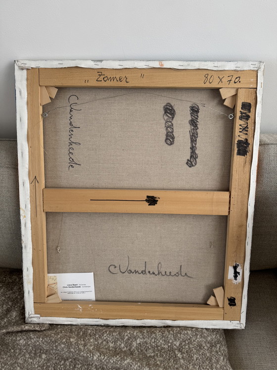 Image 1 of Modern Abstract Painting 'Summer' – Chris Vandenheede – 80x70 cm