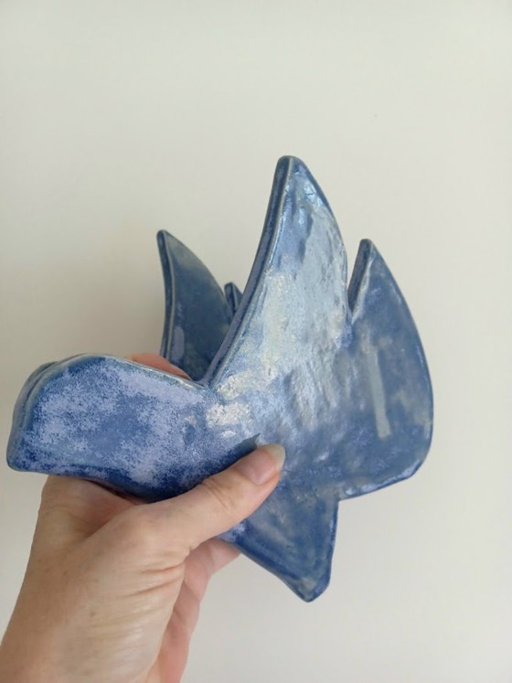 Minimalist ceramic bird Sculpture - Organic modern studio pottery (photo 2 of 7)
