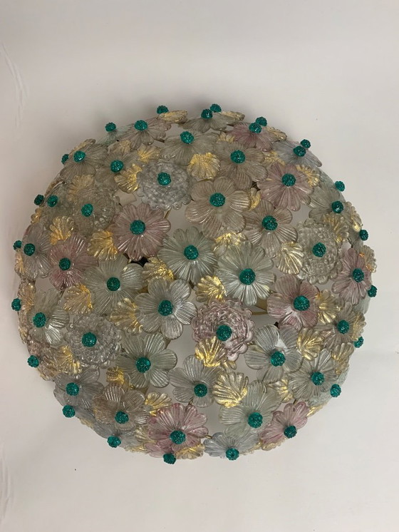 Image 1 of Seguso vetri d’arte pair of flush mount 