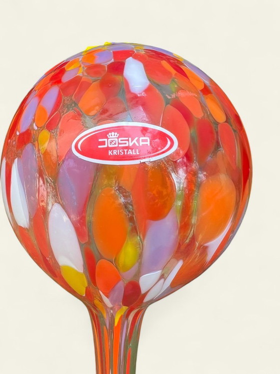 Image 1 of Zeldzame vintage glazen gietballen - jaren 80 - Joska kristal (set van 2)