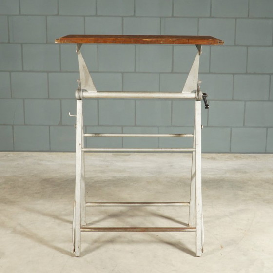 Table à dessin industrielle vintage / Table d'architecte – Années 1950 – Objets déco, Metal (photo 3 of 18)