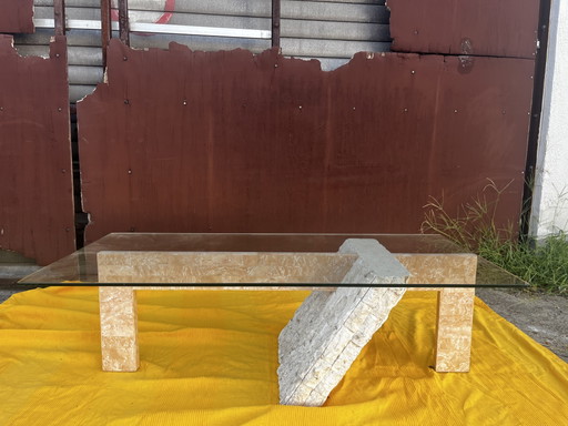 Vintage Mactan Stone Coffee Table – salontafels, Glass
