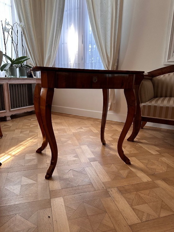 Biedermeier Table – Wood, Brass (photo 15 of 16)