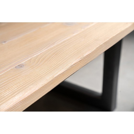 Image 1 of Vintage brushed spruce table by Maxvintage sas