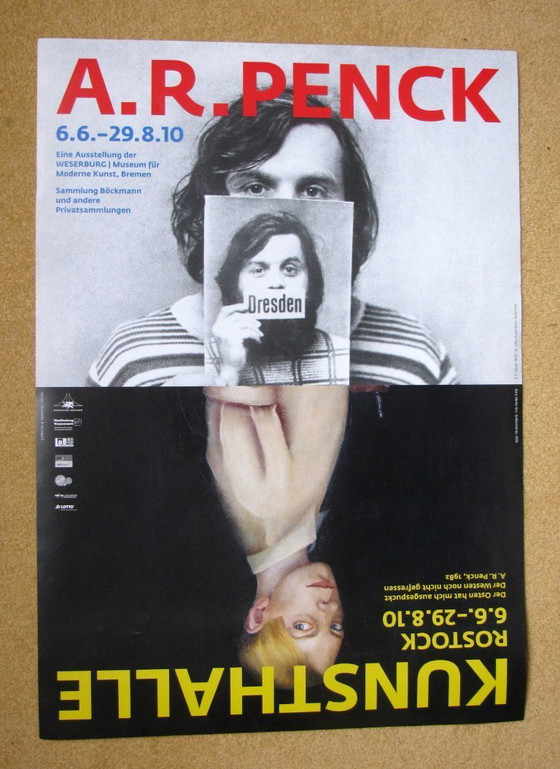 Image 1 of Affiche d'exposition exceptionnelle A.R. PENCK