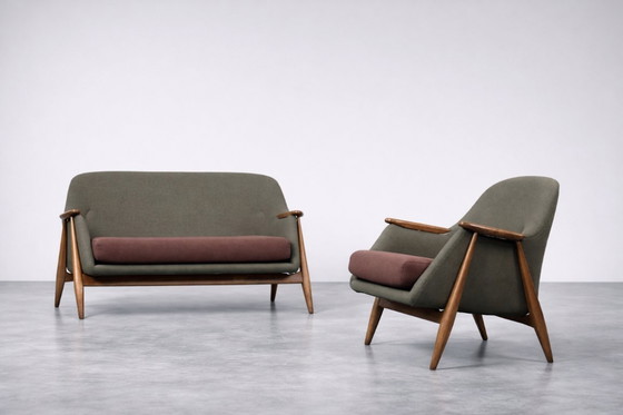 Image 1 of Vintage Mid-Century Modern Pallas Living Room Set by Svante Skogh for Asko, Finland, Set of 2, 1950s