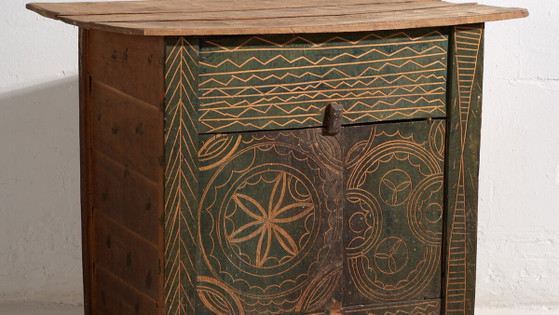 Cómodas antigua verde estilo primitivo (c.1920) #71 (photo 3 of 22)