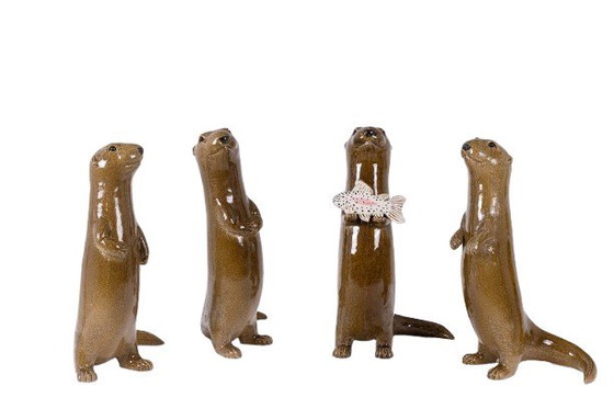 Image 1 of Valérie Courtet. Loutre Tenant un Poisson. Contemporain.