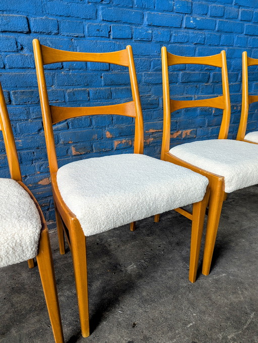 4x midcentury stoelen Denemarken 