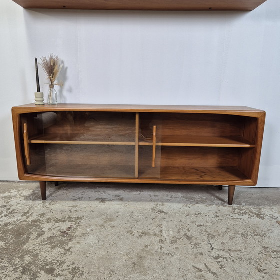 Image 1 of Dyrlund vintage 1960s Danish sideboard, dresser, wall unit display cabinet