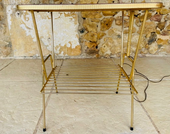 Mid-Century, Swivel,  Floor Lamp with Integrated Side Table, 1960s – Floor lights, Brass (photo 28 of 34)