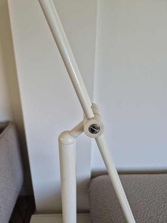 Vintage white metal Floor light Hustadt-Leuchten 80s – Hustadt Leuchten (photo 11 of 12)