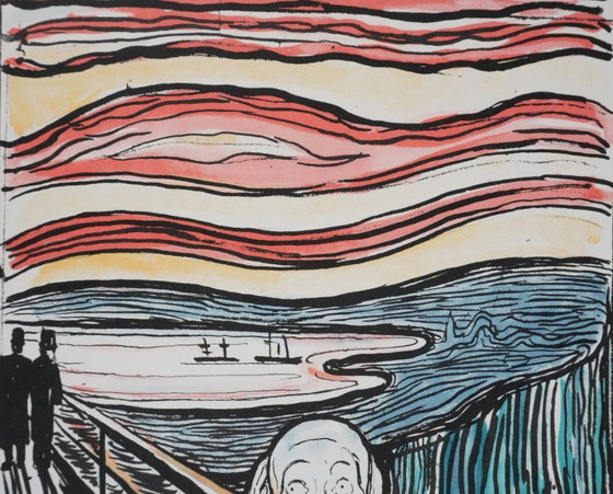 Edvard Munch: The Scream, Signed Lithograph – Lithographs & prints, Paper (photo 5 of 10)