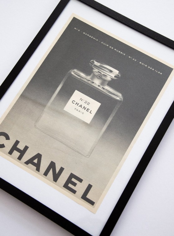 Image 1 of Original Vintage Chanel No. 22 Advertisement Poster 1963 / Framed / 33x25cm / Very Good Condition / Plakat